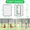 40" Outdoor Fence Heavy Duty Dog Pens 24 Panels Temporary Pet Playpen with Doors