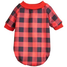 Warm Fleece Dog Clothing Classic Plaid Patchwork Dog and Cat Hoodies (Type: RedcheckS)