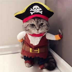 Funny Pet Clothes Pirate Dog Cat Costume Suit (size: L)