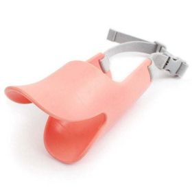 Silicone Duck Muzzle Mask for Dogs (Small dogs) (Size-Color: Medium-Pink)