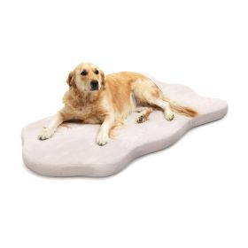 Pet Supplies Dog Bed with Memory Foam Support (Color: Beige)