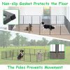 32" Outdoor Fence Heavy Duty Dog Pens 24 Panels Temporary Pet Playpen with Doors