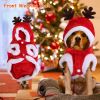 Pet Christmas Clothes Santa Claus Reindeer Antlers Costume Winter Outfit New Year Coat