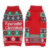 Dog Christmas Sweaters Pet Winter Knitwear Xmas Clothes Classic Warm Coats